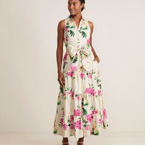 Vineyard Vines Kentucky Derby Dress sz 10 Tiered Maxi Floral. Like New